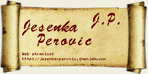 Jesenka Perović vizit kartica